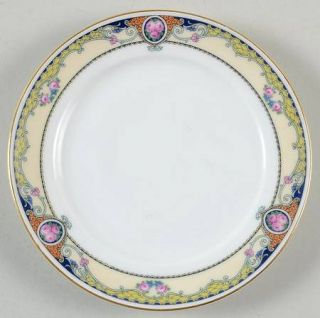 Thomas Admiral Bread & Butter Plate, Fine China Dinnerware   Blue, Yellow Border