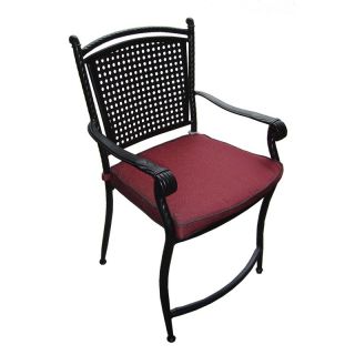 DC America Savannah Aluminum And All Weather Wicker High Back Dining Chair  