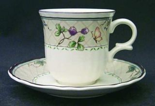 Mikasa Harvest Classic Flat Cup & Saucer Set, Fine China Dinnerware   Country Cl