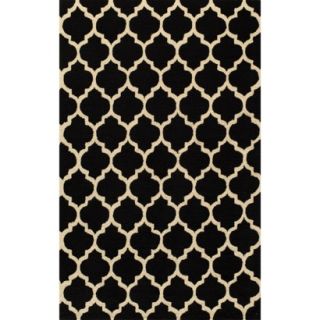 Simple Morocco Area Rug   Black (76x96)
