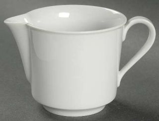 Block China Chateau Blanc Creamer, Fine China Dinnerware   All White,Smooth,Rim