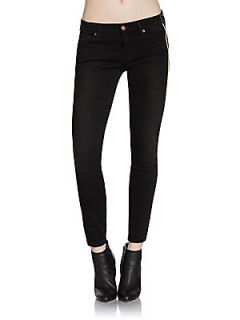 Cohen Piped Skinny Ankle Jeans   Midnight