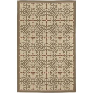 Five Seasons Delray/ Cream sky Blue Area Rug (53 X 76) (CreamSecondary colors: Sky Blue and TanPattern: FloralTip: We recommend the use of a non skid pad to keep the rug in place on smooth surfaces.All rug sizes are approximate. Due to the difference of m
