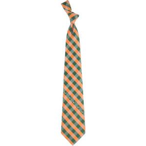 Miami Hurricanes Eagles Wings Polyester Checked Tie