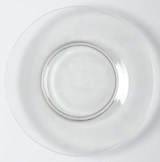 Val St Lambert State Plain Plate Luncheon   Square Bowl Shape, Wafer Stem, Clear