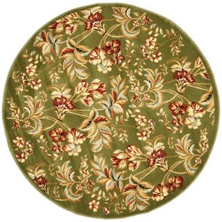 Lyndhurst Collection Floral Sage Rug (8 Round) (GreenPattern: FloralMeasures 0.375 inch thickTip: We recommend the use of a non skid pad to keep the rug in place on smooth surfaces.All rug sizes are approximate. Due to the difference of monitor colors, so