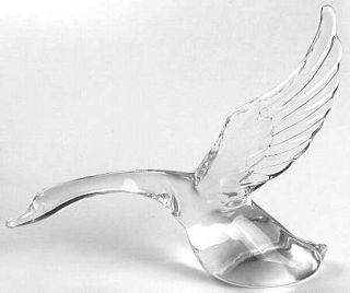 Heisey Heisey Animals & Figurines Goose Wings Up   Crystal Figurines And Giftwar