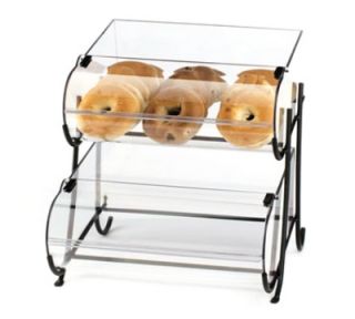 Cal Mil 2 Tier Display Stand w/ (2) 10 x 14 in Round Nose Bin & Wire Frame