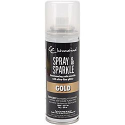 Spray and Sparkle Gold Glitter Spray (GoldAcid freeAvailable in a 4.2 ounce aerosol spray can WARNING: Contents under pressure and extremely flammable. )