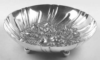 Kirk Stieff Repousse Full Chased/Hand Chased Footed Sterling Berry Bowl   Strlg,