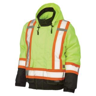 Work King 3 in 1 High Visibility Bomber Jacket   Green, 2XL, Model# S41321