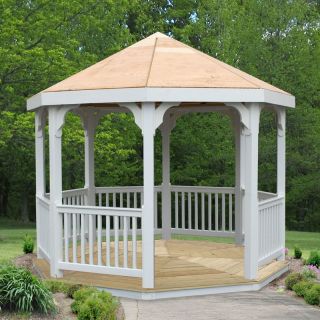 Creekvine Designs 10 ft. Vinyl Gazebo Multicolor   HBW10VEG 2CVD