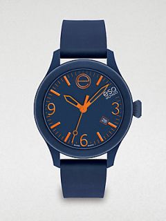 ESQ Movado Silicone Wrapped Stainless Steel Watch   Navy
