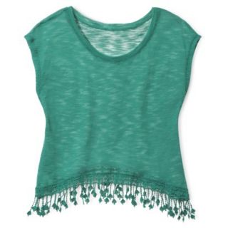Xhilaration Juniors Knit Top with Fringe   Canal M(7 9)