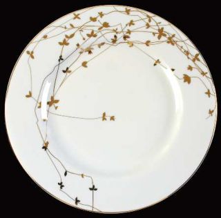 Target Snowfall Splendor Dinner Plate, Fine China Dinnerware   Gold Vines, Birds