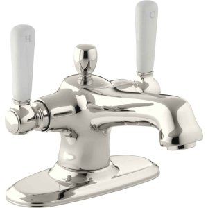 Kohler K 10579 4P SN BANCROFT Two Handle Centerset Lavatory Faucet