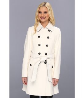 DKNY Color Block Trench 14200M Y3 Womens Coat (White)