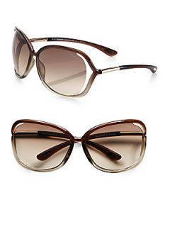 Tom Ford Eyewear Raquel Round Sunglasses   Brown