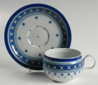 Block China Potpourri Flat Cup & Saucer Set, Fine China Dinnerware   Hearthstone