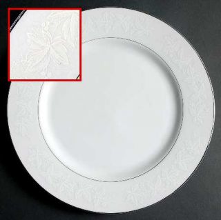 Fine China of Japan Huntington Dinner Plate, Fine China Dinnerware   White Leave
