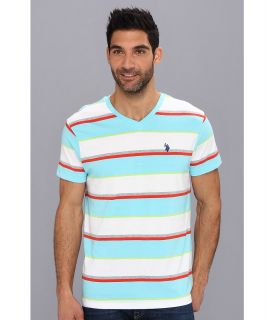 U.S. Polo Assn S/S V Neck T 2N Mens T Shirt (Blue)