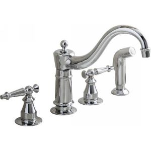 Kohler K 158 4 CP Antique Two Handle Kitchen Faucet with Sidespray