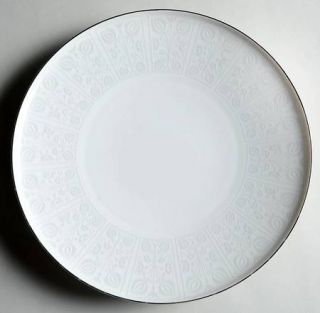 Heinrich   H&C Aria Dinner Plate, Fine China Dinnerware   Gray Floral On  White,