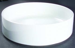 Trend Pacific Bauhaus White 9 Round Vegetable Bowl, Fine China Dinnerware   Sol