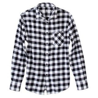 Mossimo Supply Co. Mens Long Sleeve Button Down Flannel   Ebony L
