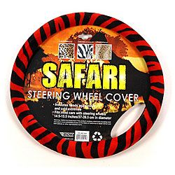Oxgord Safari Red And Black Zebra Steering Wheel Cover (Red, blackPattern: Zebra printDimensions: 14.5 15.5 inches in diameterCan be cleaned using any Rubber shampoo/ cleaner and makes for a quick and easy job Rubber, exterior carpetingColor: Red, blackPa