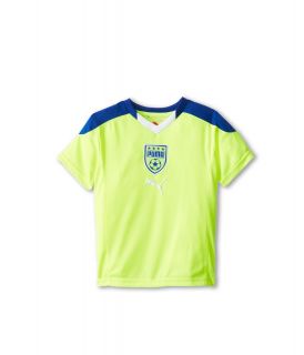 Puma Kids Vneck Crest Tee Boys T Shirt (Yellow)