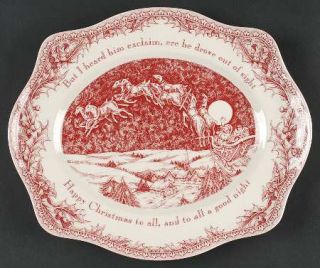 Noble Excellence Twas The Night Before Christmas 11 Oval Serving Platter, Fine