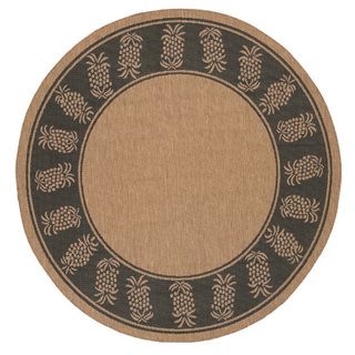 Recife Tropics Cocoa Black Rug (86 Round) (CocoaSecondary colors: BlackTip: We recommend the use of a non skid pad to keep the rug in place on smooth surfaces.All rug sizes are approximate. Due to the difference of monitor colors, some rug colors may vary