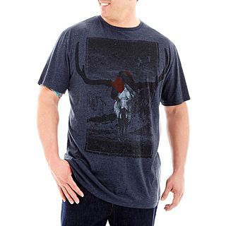 I Jeans By Buffalo Graphic Tee Big and Tall, Heather Dusk, Mens