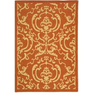 Indoor/ Outdoor Bimini Terracotta/ Natural Rug (27 X 5) (RedPattern: GeometricMeasures 0.25 inch thickTip: We recommend the use of a non skid pad to keep the rug in place on smooth surfaces.All rug sizes are approximate. Due to the difference of monitor c