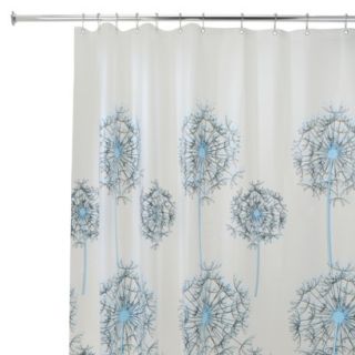 InterDesign Allium Shower Curtain   Blue/Black (72x72)