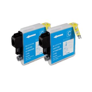 Brother Lc61 Compatible Cyan Ink Cartridge (pack Of 2) (Cyan Print yield: 325 pages at 5 percent coverageNon refillablePack of 2We cannot accept returns on this product. )