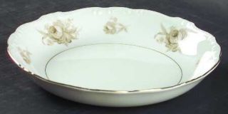 Royal M Mita Salem Coupe Soup Bowl, Fine China Dinnerware   Brown Roses With