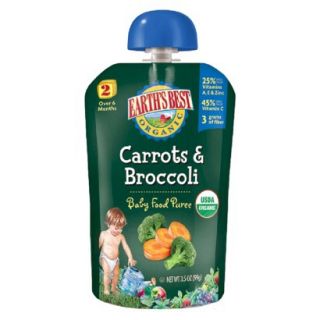 Earths Best Baby Food Pouch   Carrots & Broccoli 3.5oz (12 Pack)