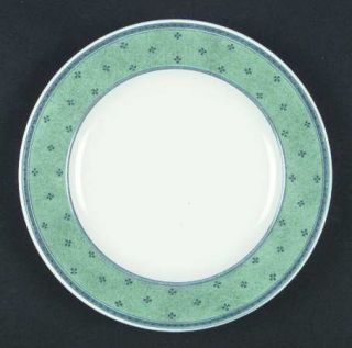 Mikasa El Faro Salad Plate, Fine China Dinnerware   Intaglio, Blue Design On Gre