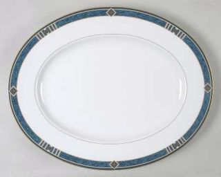 Wedgwood Kenyon 14 Oval Serving Platter, Fine China Dinnerware   Embassy Collec