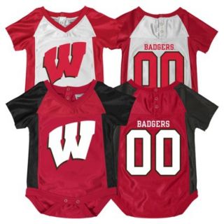 NCAA RED NWBN 2PC JRSY WISCONSIN 3 6   S