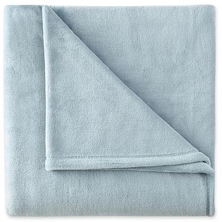 JCP Home Collection JCPenney Home Velvet Plush Solid Throw, Blue