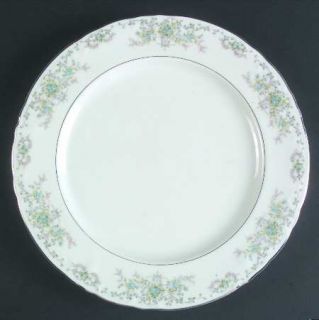 Norleans Theresa 12 Chop Plate/Round Platter, Fine China Dinnerware   Pink & Bl