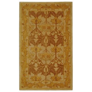 Handmade Nomadic Ivory/ Gold Wool Rug (3 X 5) (IvoryPattern: OrientalMeasures 0.625 inch thickTip: We recommend the use of a non skid pad to keep the rug in place on smooth surfaces.All rug sizes are approximate. Due to the difference of monitor colors, s
