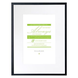 Checkerboard Ltd Irish Blessing Personalized Framed Wall Decor   18W x 24H in.
