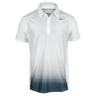 Nike Men`s Advantage UV Graphic Tennis Polo White/Armory Navy Xsmall