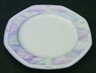 Savoir Vivre Celina Salad Plate, Fine China Dinnerware   Multicolor Pastel Borde