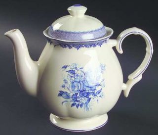 Johann Haviland Victorian Rose Tea/Coffee Pot & Lid, Fine China Dinnerware   Blu