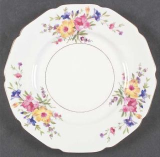 Heinrich   H&C 16257 Dinner Plate, Fine China Dinnerware   Scalloped, Pink, Yell